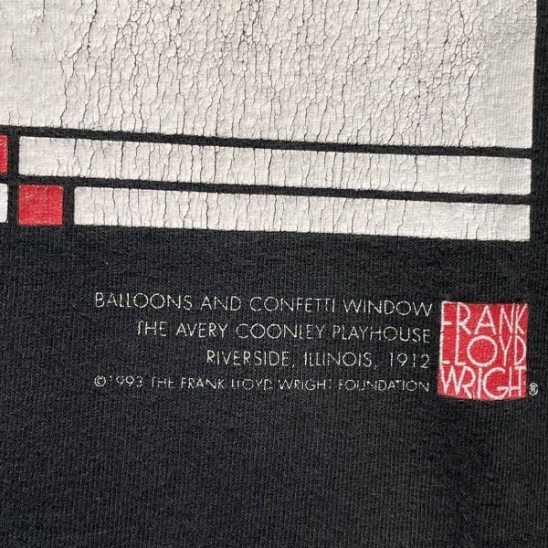 希少! 90s Frank Lloyd Wright アート Tシャツ USA製 ビンテージ FRUIT OF THE LOOM フランクロイドライト 80s_画像2