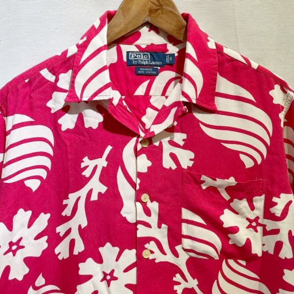 かわいい新作 Lauren Ralph 90s 希少色! オープンカラー POLO ピンク 開襟 ラルフローレン ビンテージ S シャツ レーヨン Sサイズ かわいい新作 Lauren Ralph 90s 希少色! オープンカラー POLO ピンク 開襟 ラルフローレン ビンテージ S シャツ レーヨン Sサイズ