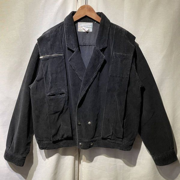●日本正規品● LAMPO フランス製 黒 コーデュロイジャケット 太畝 フランス製 80s 希少! ヴィンテージ 90s 70s 60s ブラック ライダース Lサイズ ●日本正規品● LAMPO フランス製 黒 コーデュロイジャケット 太畝 フランス製 80s 希少! ヴィンテージ 90s 70s 60s ブラック ライダース Lサイズ