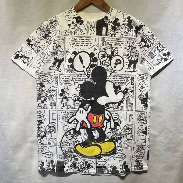 当店の記念日 Mickey Disney 90s 希少! 総柄プリント 80s ミッキー