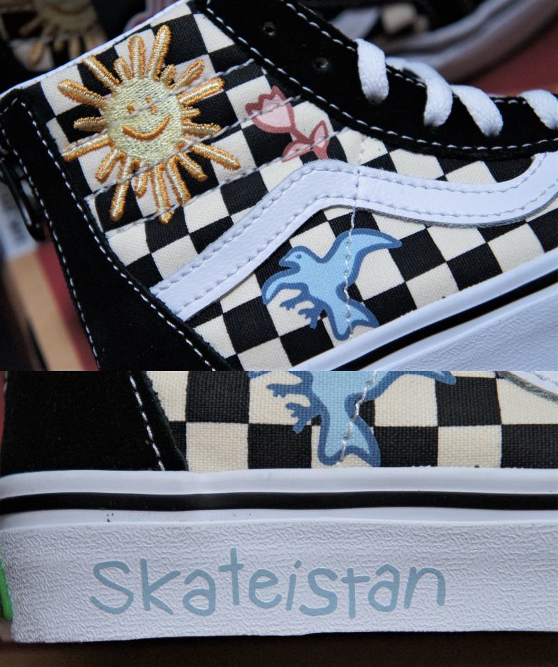 SALE！【新品】US12 17.5cm VANS バンズ SK8-HI ZIP スケートハイ ジップ SKATEISTAN CHECKER スケハイ 2_画像7