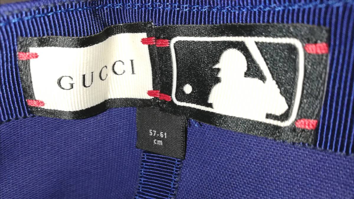 本物新品未使用！正規品シール付き！GUCCI（グッチ）NEW ERA(ニューエラ) NYヤンキース バタフライ 蝶 コラボキャップ 帽子 GG_画像7