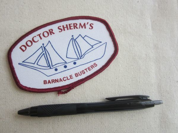 ビンテージ DOCTOR SHERM'S BARNACLE BUSTERS 船 プリント ワッペン/企業 パッチ USA 古着 ワークシャツ アメカジ 459_画像5