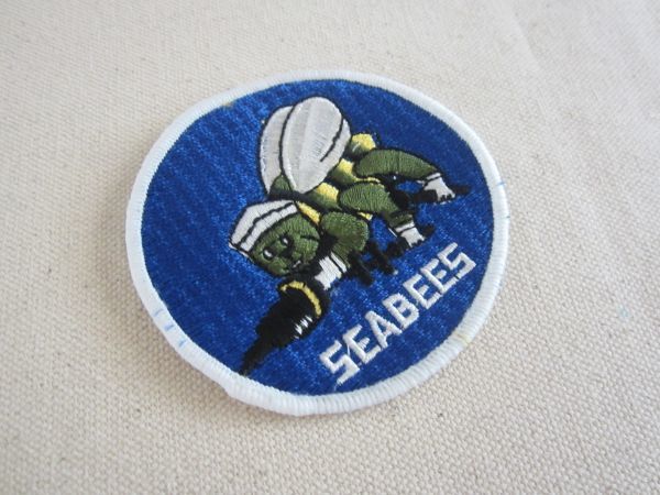 ミリタリー SEABEES シービーズ 米海軍 U.S.NAVY 蜂 ハチ ワッペン/パッチ ジャケット カスタム 古着 腕章 サバゲー 478_画像4