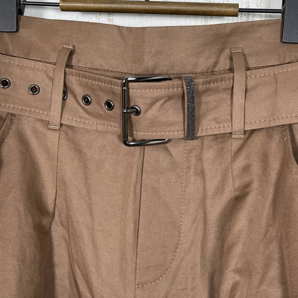 極美品】ブルネロクチネリ ワイドパンツ ガウチョパンツ 茶 | www