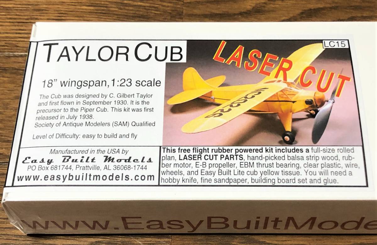 【ゴム動力機】Easy Built製Taylor Cub（L/C仕様）（翼長：18”＝457ｍｍ）・・・残り2_画像1