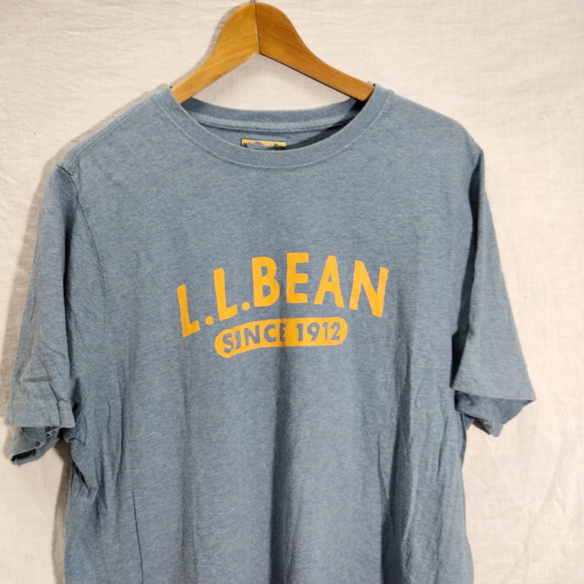 L.L.Bean LLBEAN LLbean LL ビーン コットン　　ロゴプリント　半袖　ＴShirt Ｔシャツ　XL ミックスブルー　クラシック　ゆったり　ロゴ_画像8