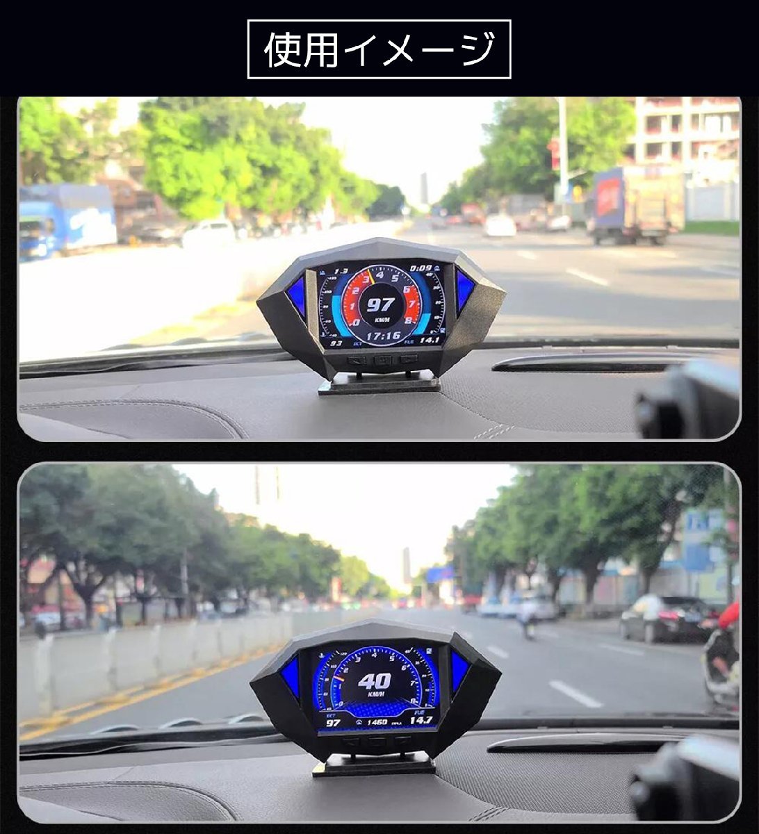  head up display speed meter forefront multifunction meter HUD meter GPS OBD inclination total 3.. mode 