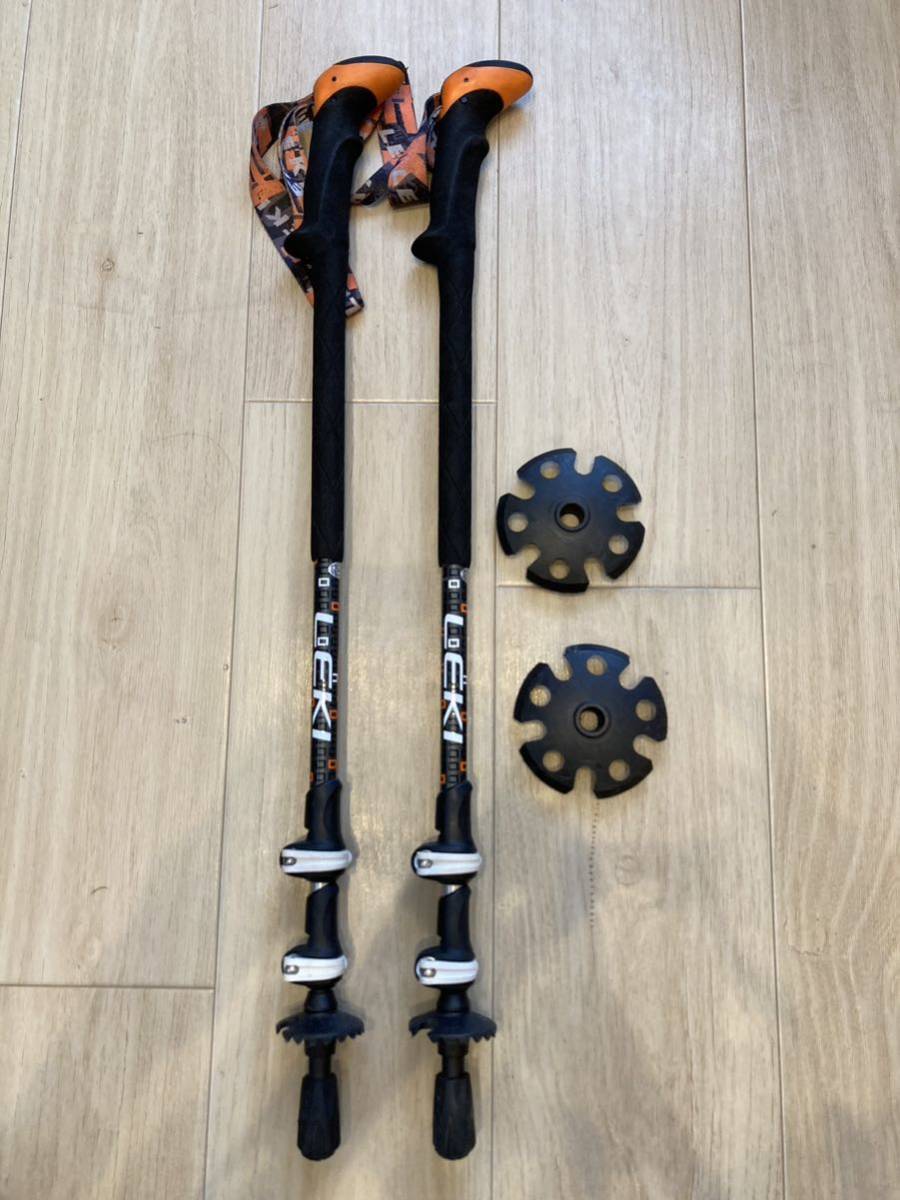 LEKI トレッキングポール　SPDサーモライトXL中古　スノーバスケット付き_画像1