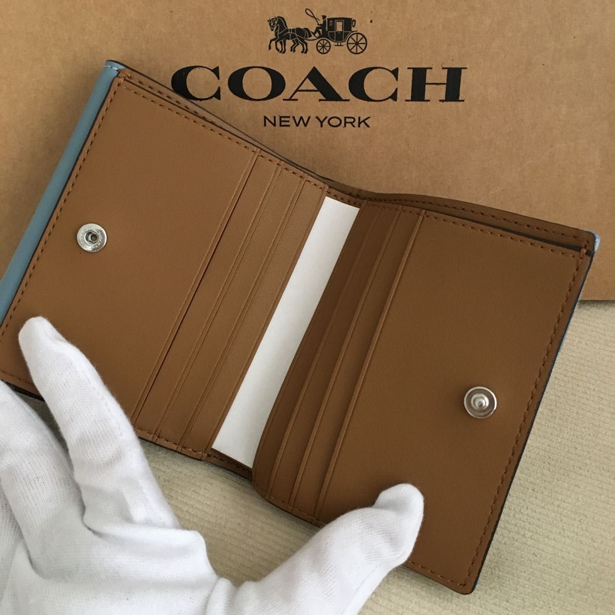 好評にて期間延長】 新品 COACH コーチ 定価49, 二つ折り財布