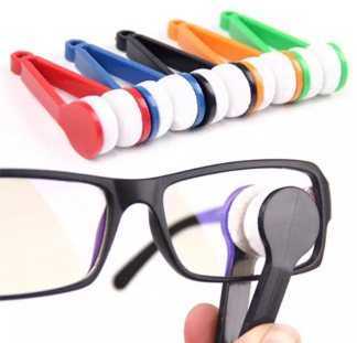 10本セット メガネ拭き 眼鏡クリーナー マイクロファイバー 挟む 多機能 軽々ピカピカ めがねふき_画像1