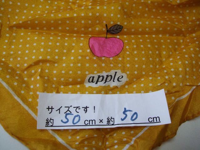 (^_^)絶品/スカーフ/apple/アップル/ドット/水玉/オレンジ系の色/I6_画像3