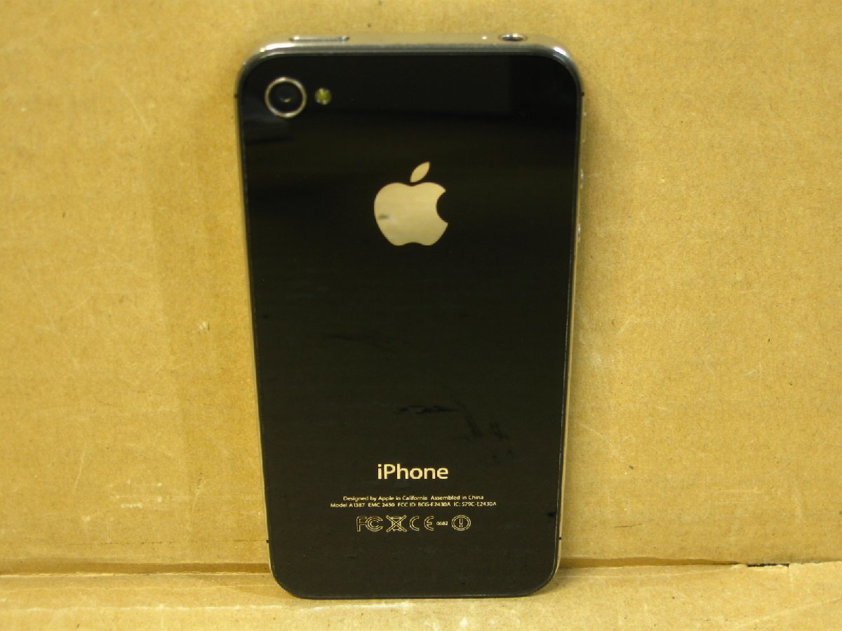 ▽apple MD235J/A iPhone4s 16GB ブラック 中古 ソフトバンク 〇判定 iOS9.3.6 A1387 3_画像6