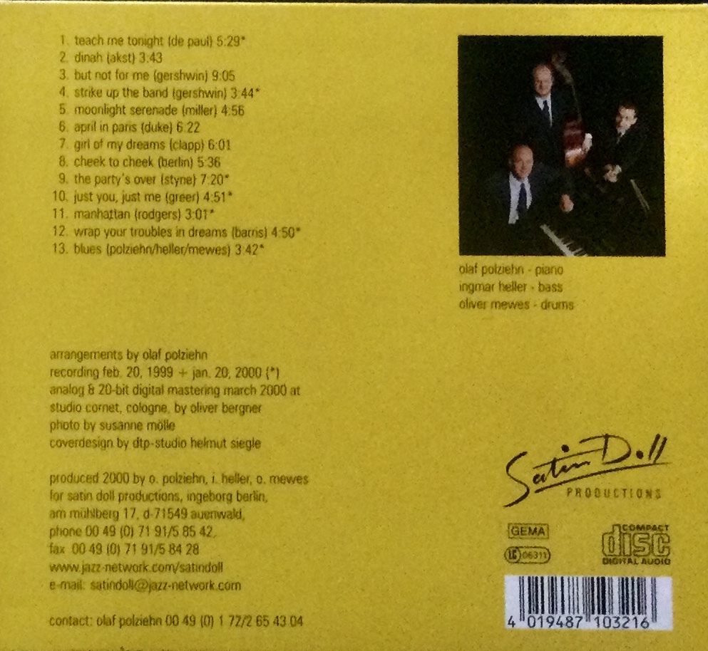 【CD】・美品・輸入盤・アメリカン・ソング・ブック　/ 　オラフ・ブーツシーン・トリオ　『ノリの良い演奏でスイング感が最高です』_画像2
