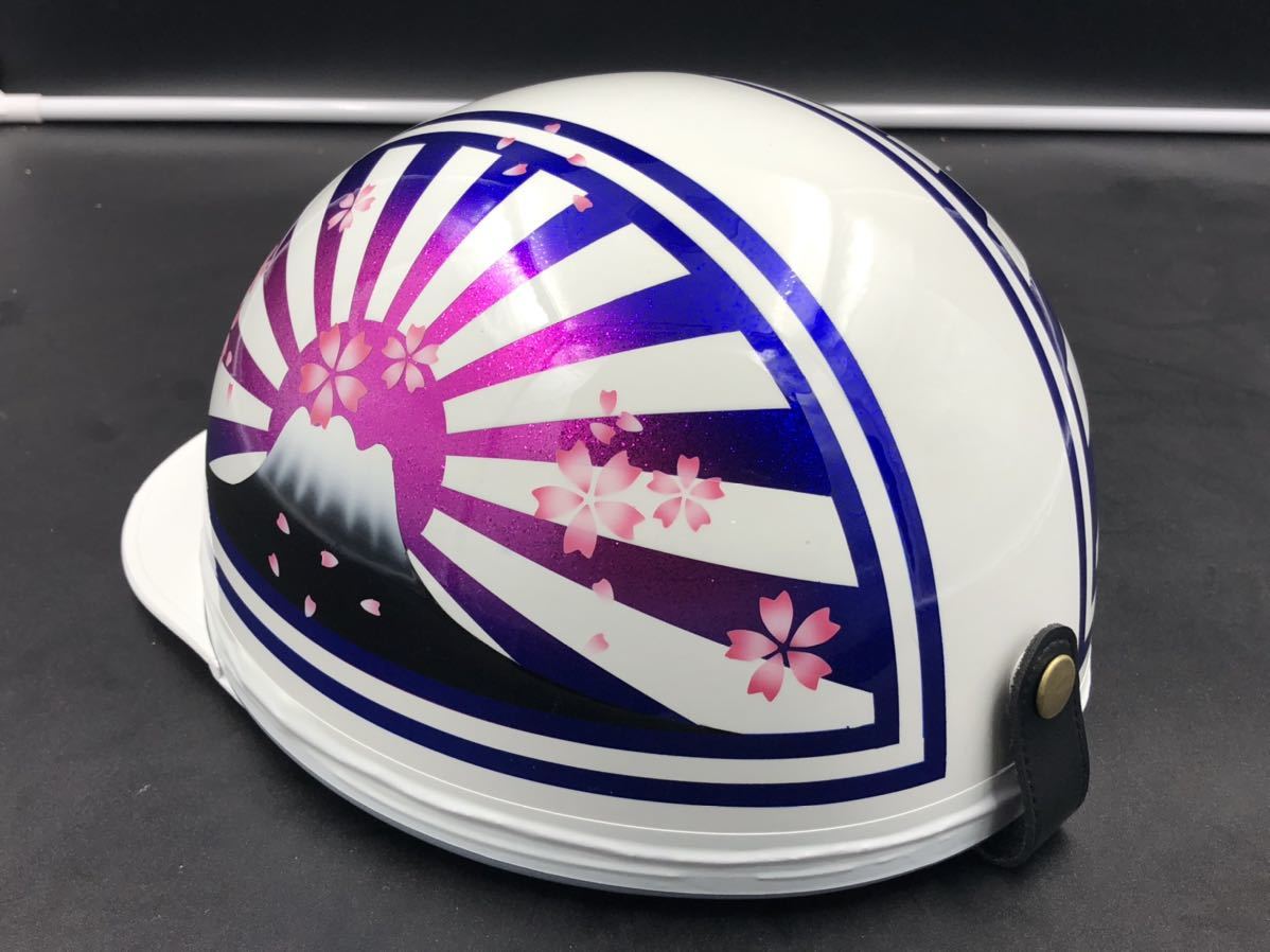 コルク半 カスタム 富士日章 ホワイトピンクブルー ラメ 桜 高級クリヤ