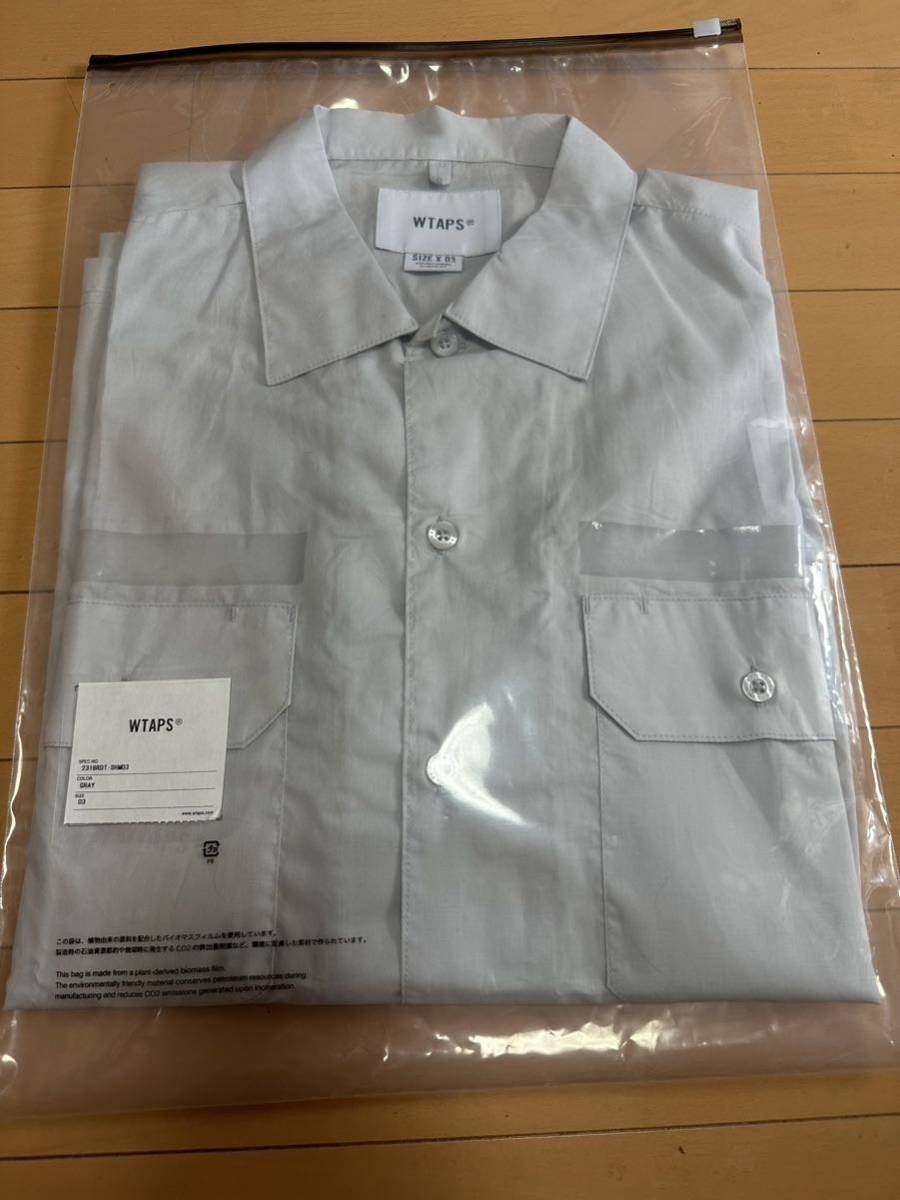 新品未使用 23ss WTAPS 23SS DECK SS COTTON. BROADCLOTH. WTVUA GREY