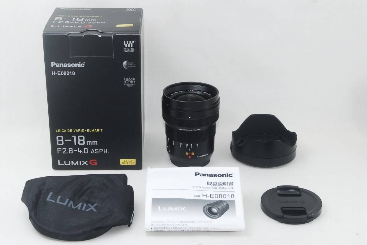 ★実用良品★Panasonic パナソニック LEICA DG VARIO-ELMARIT 8-18mm F2.8-4.0 ASPH. H-E08018 元箱付き♪_画像1