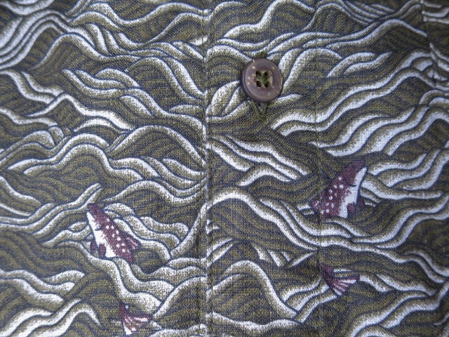 2002 patagonia パタゴニア オープンカラー シャツ L 波柄 魚 2002 patagonia パタゴニア オープンカラー シャツ L 波柄 魚