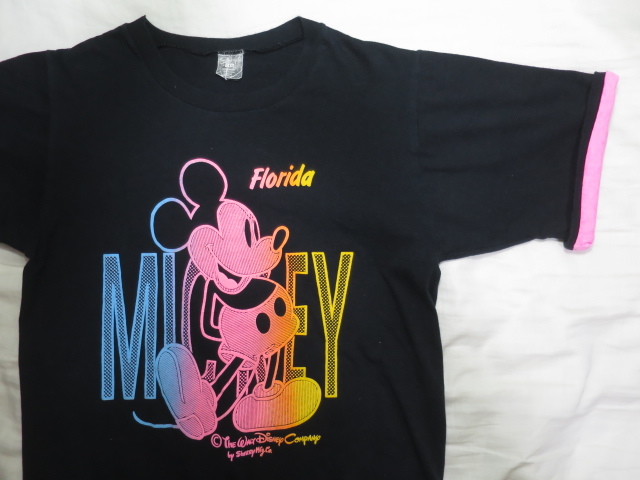 90s USA製 sherry's ミッキー Tシャツ L ブラック フロリダ 90s USA製 sherry's ミッキー Tシャツ L ブラック フロリダ
