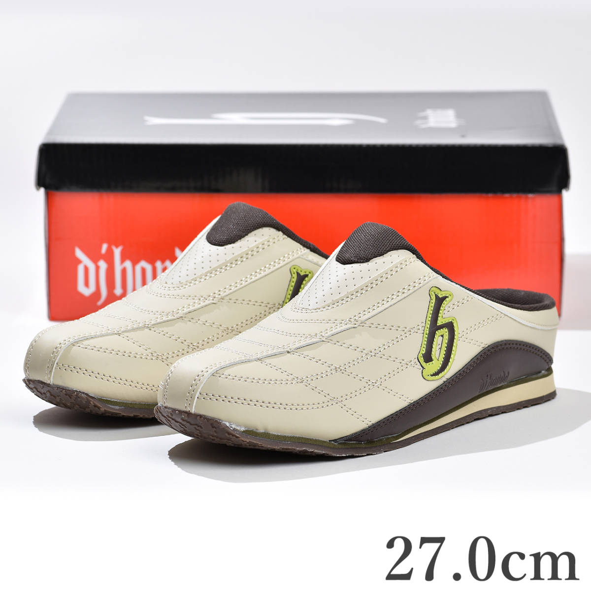 スニーカー 27.0cm メンズ サンダル サボサンダル 靴 ベージュ 新品_画像1