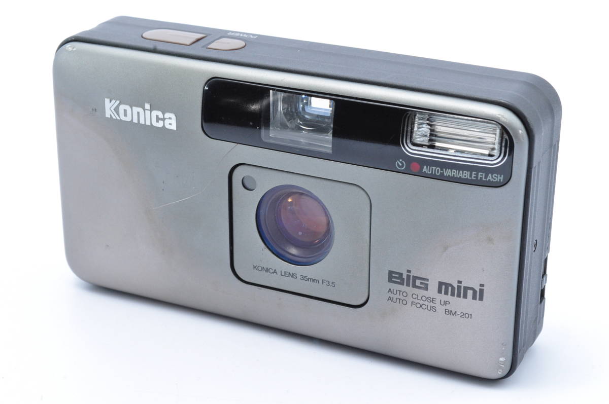 Konica コニカ BiG mini BM-201 コンパクトフィルムカメラ 動作確認済み フラッシュ・液晶OK #10130 