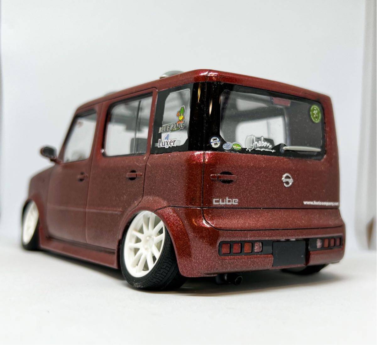 1/24 ミニカー 日産キューブ nissan cube usdm jdm z12 z11 車高短 hellaflush stance ハミタイ プラモデル_画像5