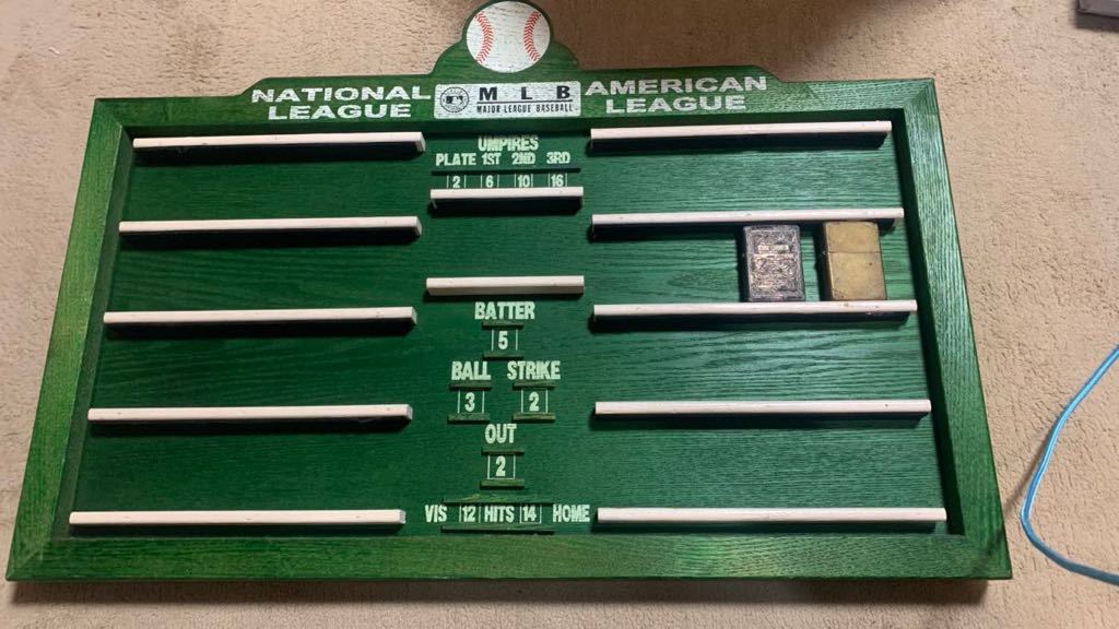 送料無料！MLB オフィシャル zippo ケース 木製_画像1