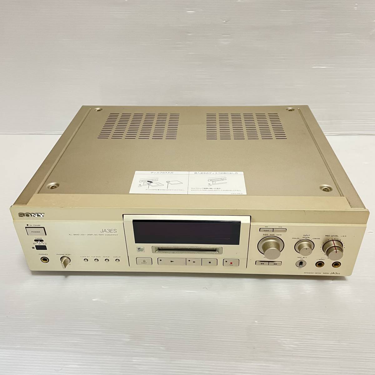 Yahoo!オークション - SONY ソニー MDデッキ MDS-JA3ES ジャン...
