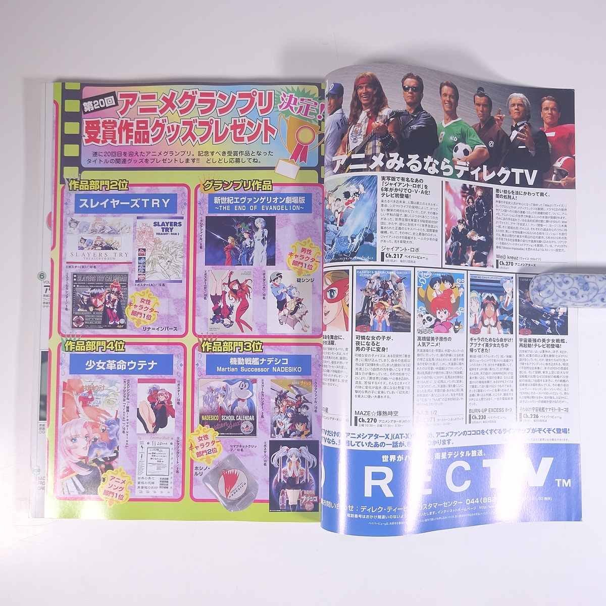 Animageアニメージュ Vol.240 1998/6 徳間書店 雑誌 アニメ 表紙・綾波レイ ロストユニバース＆神坂一の世界 宮崎駿・庵野秀明 ほか_画像5