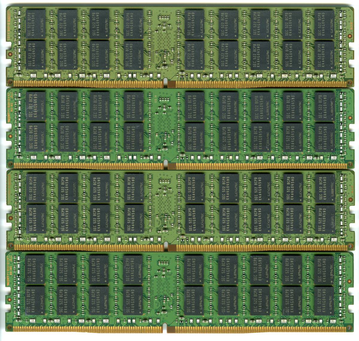 Samsung、DDR4-2133、ECC Registered、16GB×4枚セットで64GB、中古 reg