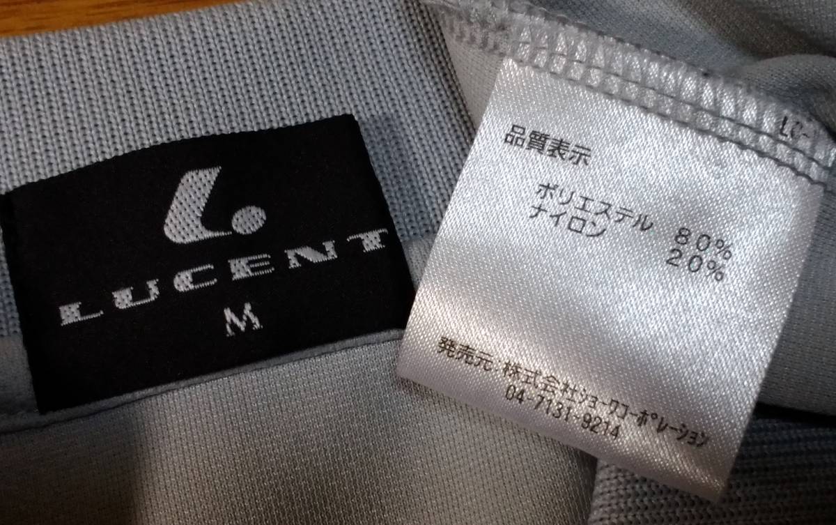 LUCENT ルーセント ポロシャツ プラシャツ SIZE:M グレー 送料215円～の画像7