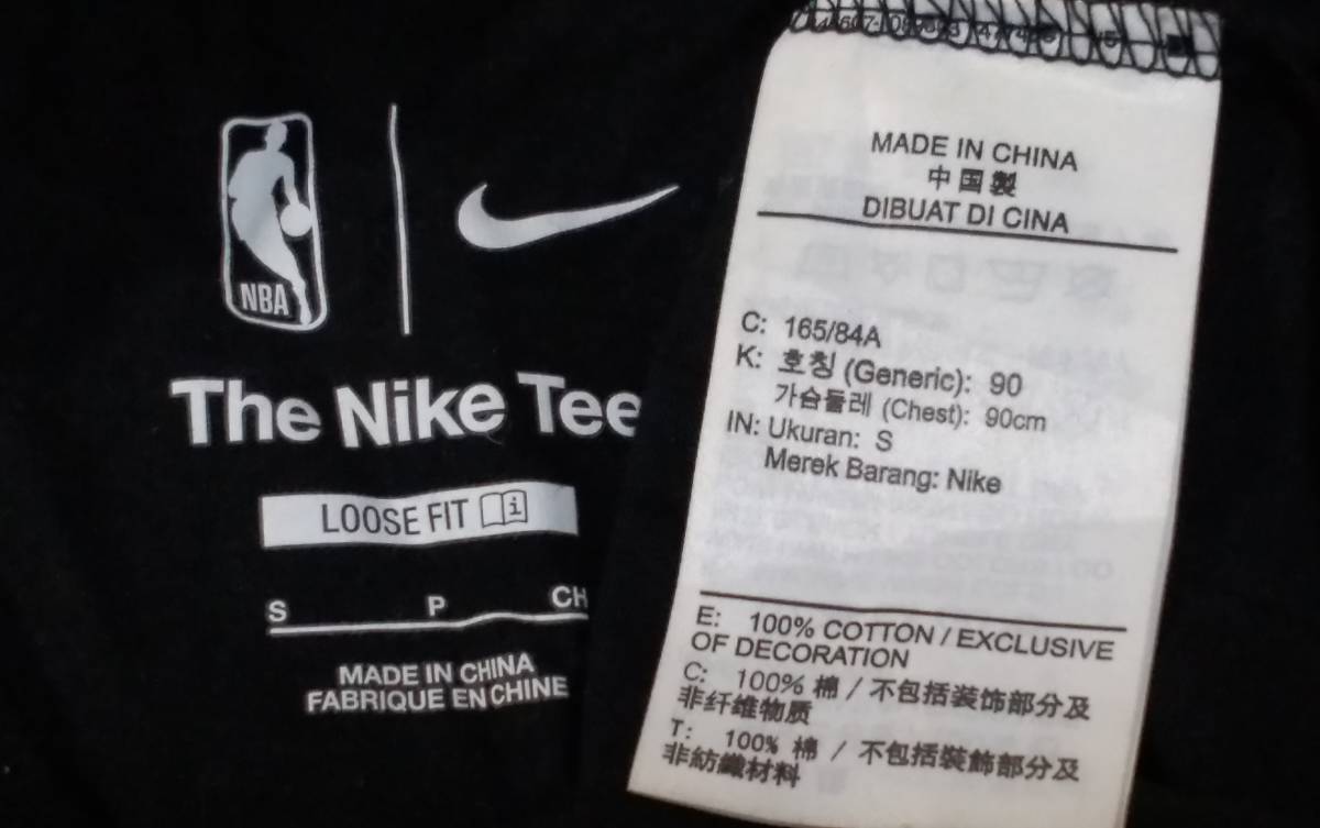 NIKE ナイキ NBA JAPAN GLOBAL GAME 2022 Tシャツ SIZE:S(LOOSE FIT) 黒 送料215円～_画像7