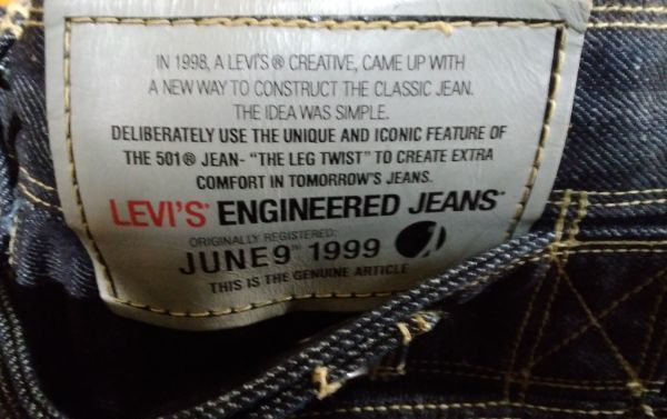 LEVIS リーバイス エンジニアドジーンズ Levi's ENGINEERED デニム パンツ SIZE:30 濃紺 送料1000円～の画像5
