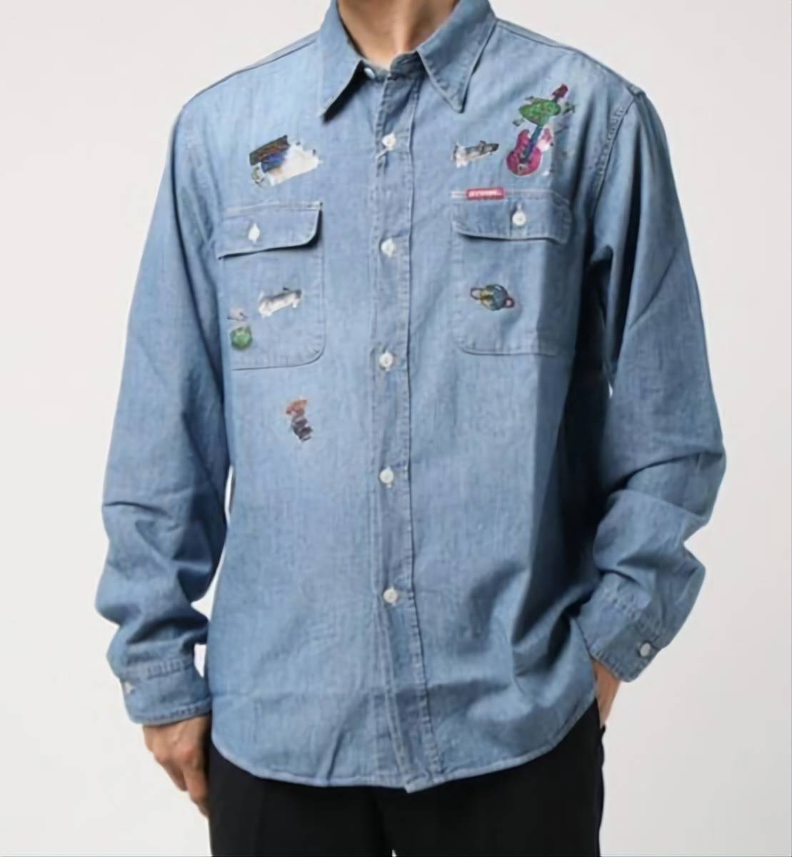  prompt decision unused regular price 32,780 jpy Hysteric Glamour HYSTERIC GLAMOUR Denim shirt manner long sleeve work shirt free shipping 