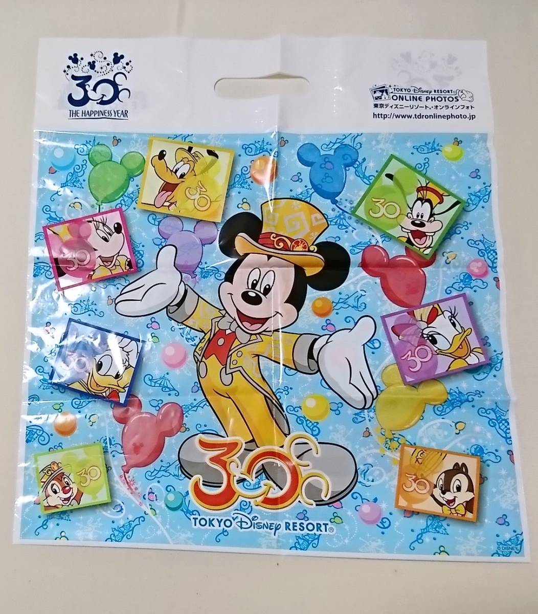 東京ディズニーリゾート30周年 ショップ袋2枚セット Tokyo Disney Resort TDL ショッパー ビニールバッグ グッズ ミッキー ミニー ドナルドの画像3
