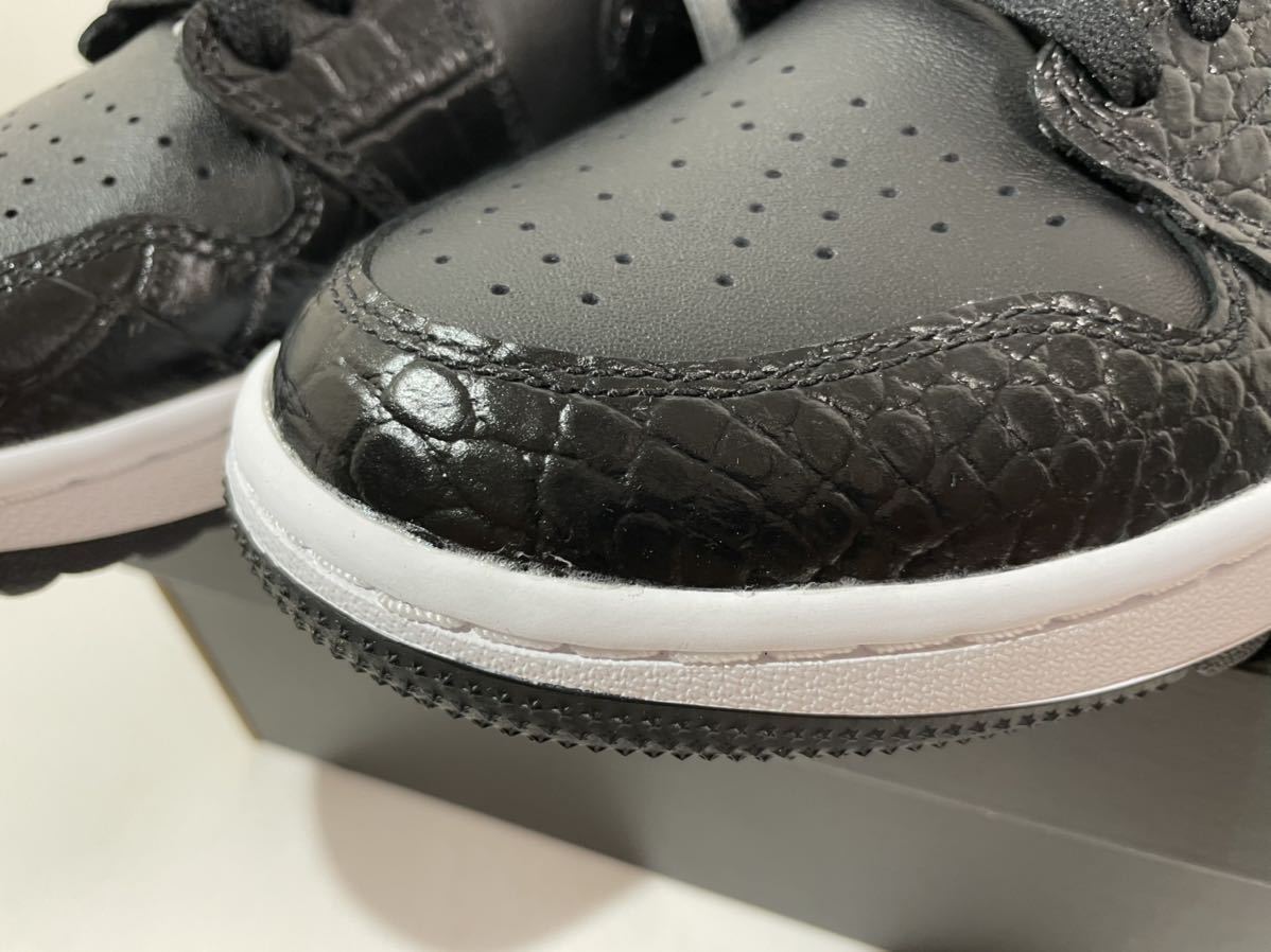 【新品】27.5㎝NIKE AIR JORDAN 1 LOW GOLF Black Crocodile Skin ナイキ エアジョーダン１ ロー ゴルフ ブラック クロコダイル スキンの画像9