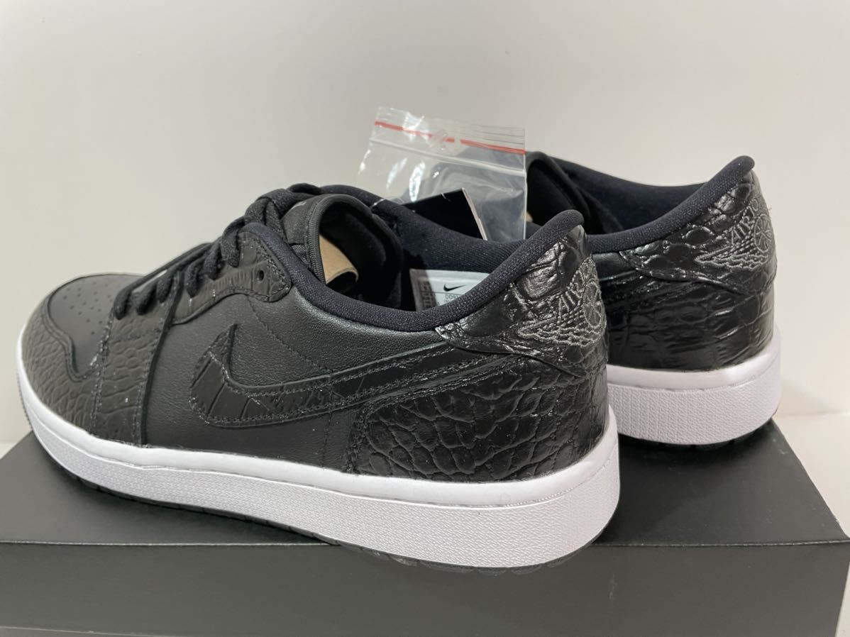 【新品】27.5㎝NIKE AIR JORDAN 1 LOW GOLF Black Crocodile Skin ナイキ エアジョーダン１ ロー ゴルフ ブラック クロコダイル スキン_画像4