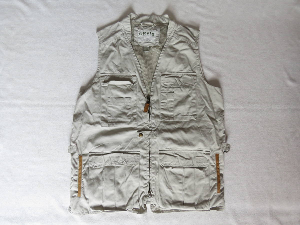 ORVIS オービスフィッシングベストフロントダブルジップ多ポケット