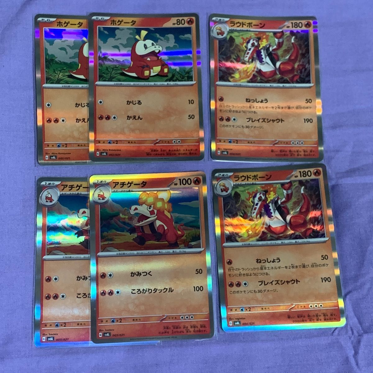 ホゲータ アチゲータ ラウドボーン 進化ライン 2枚ずつ キラ仕様 ホゲータ アチゲータ ラウドボーン 進化ライン 2枚ずつ キラ仕様