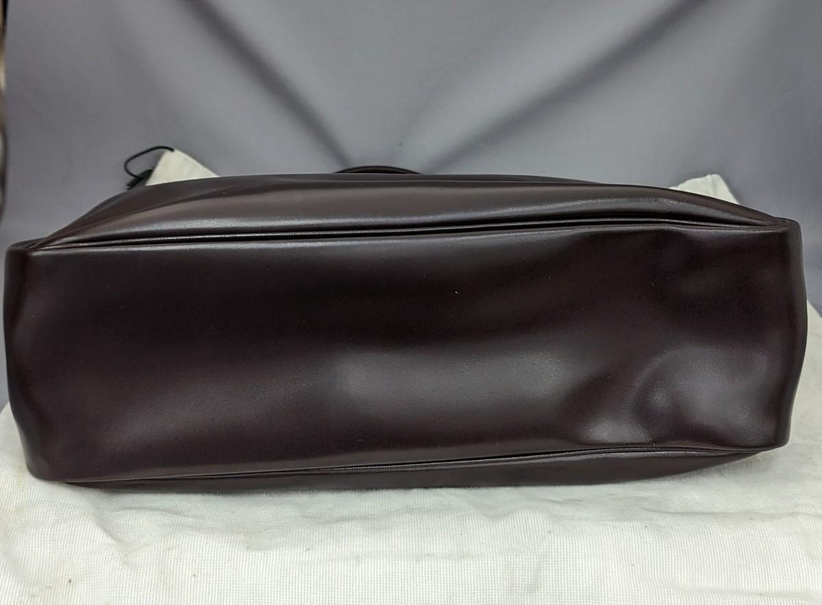 (42)LONGCHAMP Long Champ машина f кожа темно-коричневый большая сумка ручная сумочка б/у прекрасный товар made in France Франция производства покраска повреждение 