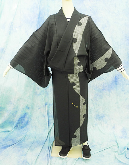 【即納&大特価】 SILK (100)絽 付け下げ 正絹 夏用 墨色 着物 pre-owned 65.3inch summer 166cm for Kimono 中古 Japanese 付下げ 【即納&大特価】 SILK (100)絽 付け下げ 正絹 夏用 墨色 着物 pre-owned 65.3inch summer 166cm for Kimono 中古 Japanese 付下げ