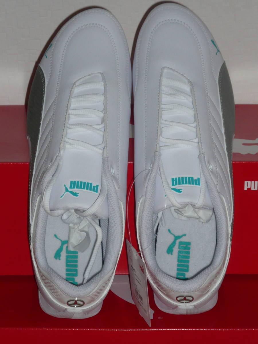 4**** prompt decision! new goods puma/ Puma Future Cart cat Mercedes white / silver US12.0/30.0cm