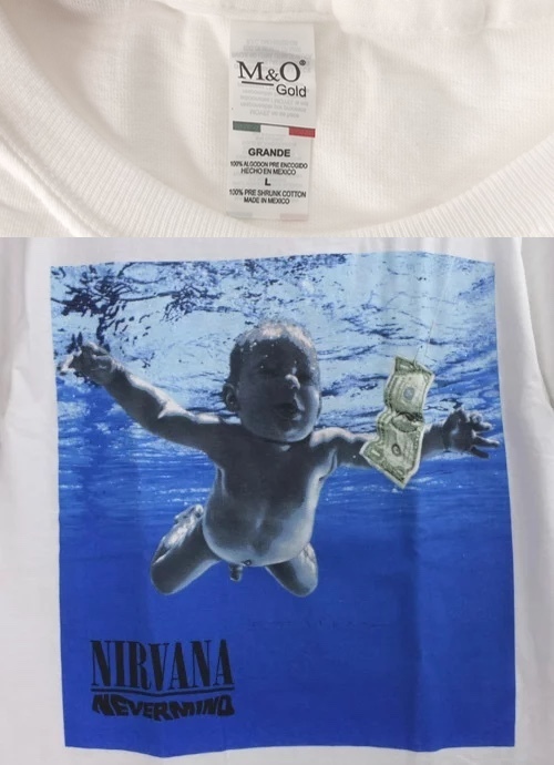 (M) ニルヴァーナ NEVERMIND Tシャツ (オフィシャル新品) ネヴァーマインド NIRVANA バンドTシャツ 【メール便送料無料】 [9096133]_画像2