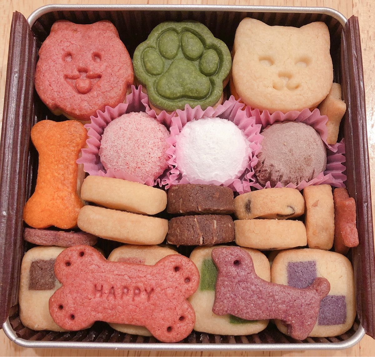 ⑤小さめ手作りワンちゃんクッキー缶詰め合わせセット