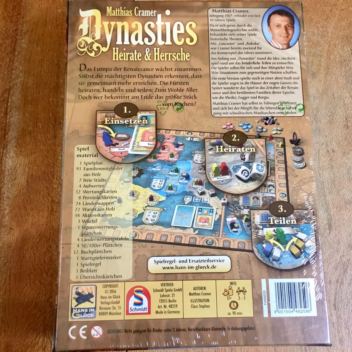 希少ボードゲーム『ダイナスティ』(Dynasties： Heirate ＆ Herrsche) 日本語訳無し　新品未開封