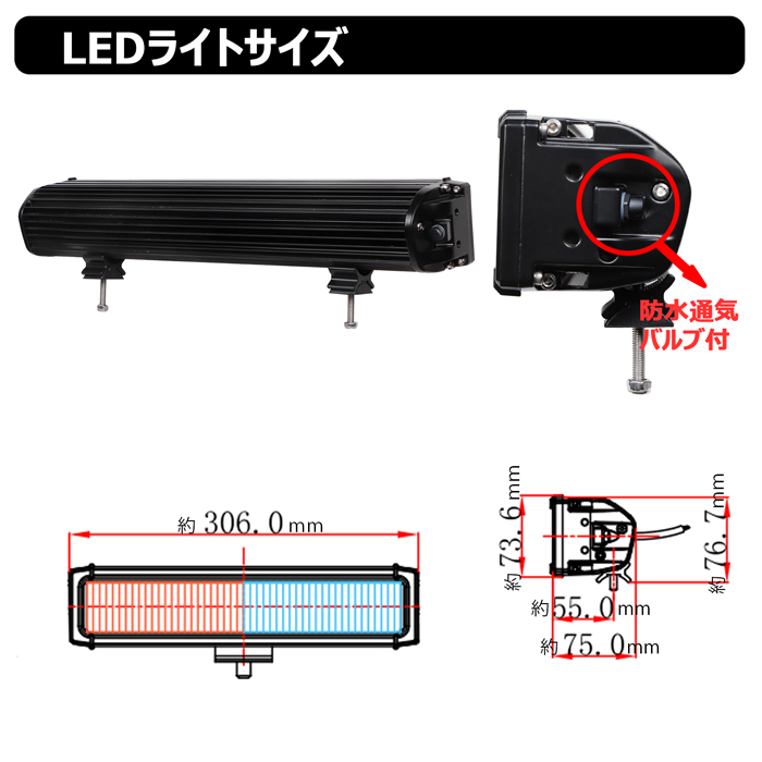 e1060-60w LED作業灯 60w 12v 24v 防水 船舶用 補助灯 タイヤ灯 路肩灯 サーチライト LED集魚灯 LED投光器 バックランプ デッキライト_画像3