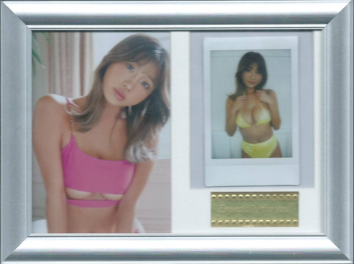  leaf month .. First trading card raw Cheki attaching photo frame 