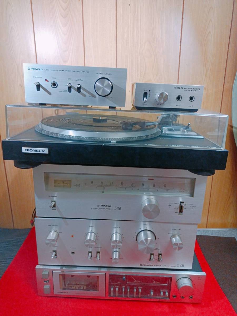 貴重 おまけ付 PIONEER パイオニア セット AMPLIFIER MA-10 SA-6750 STEREO TUNER TX-4450 TAPE DECK CT-5000 AUTOMATIC RETURN PL-1050B_画像1