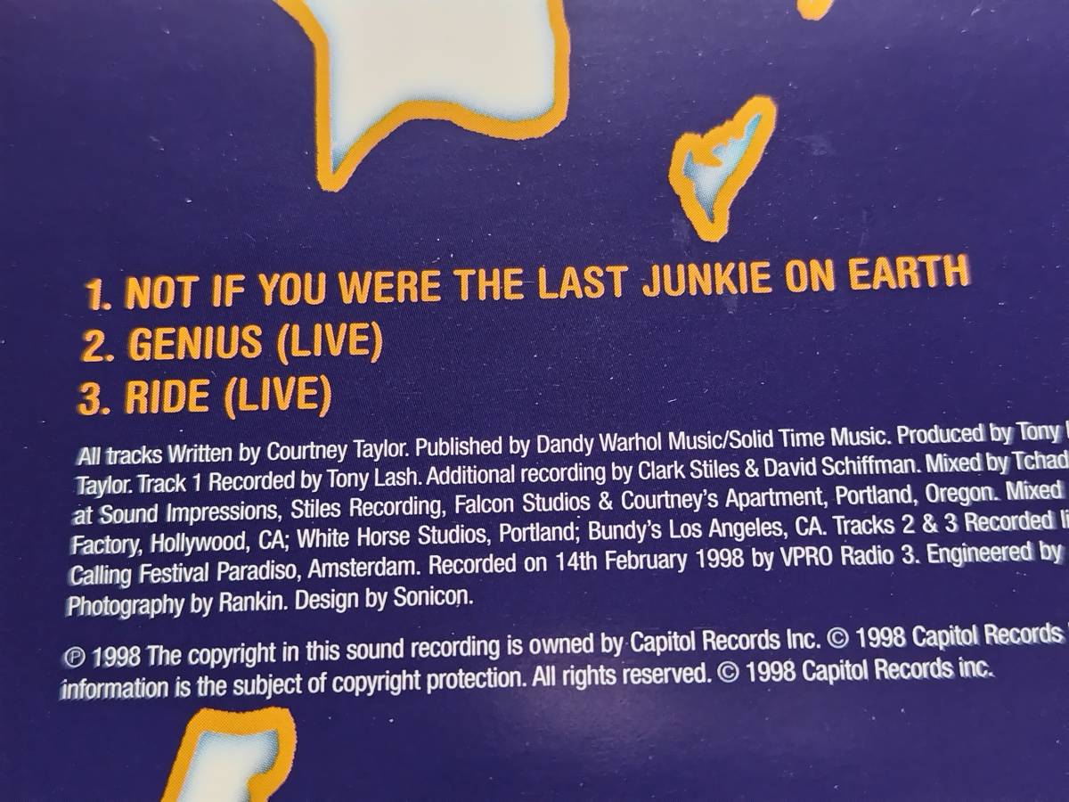 3612l 即決 中古輸入CD 米オルタナ THE DANDY WARHOLS 『Not If You were the Last Junkie～』 ダンディ・ウォーホールズ　ウォーホルズ_画像3