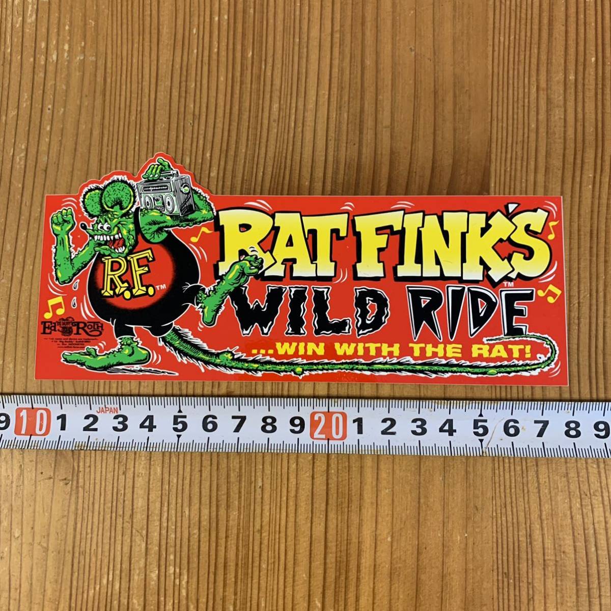 Rat Fink バンパー ステッカー Wild Ride MOONEYES ムーンアイズ 好きの方にも シール デカール ラットフィンク ワイルド ライド_画像1